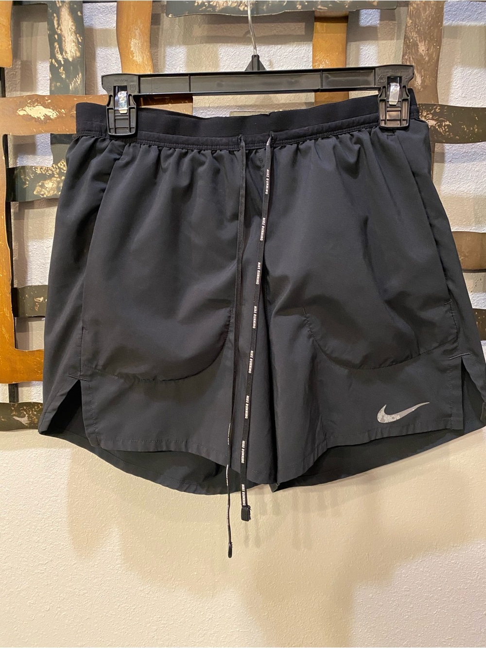 Nike Dri-FIT Shorts Mens small Black Running Liner Athletic Drawstring Pockets
